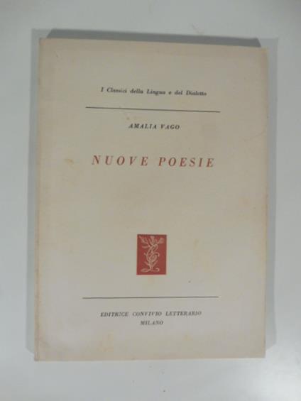 Nuove poesie - Amalia Vago - copertina