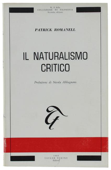 Il Naturalismo Critico. Prefazione Di Nicola Abbagnano - copertina