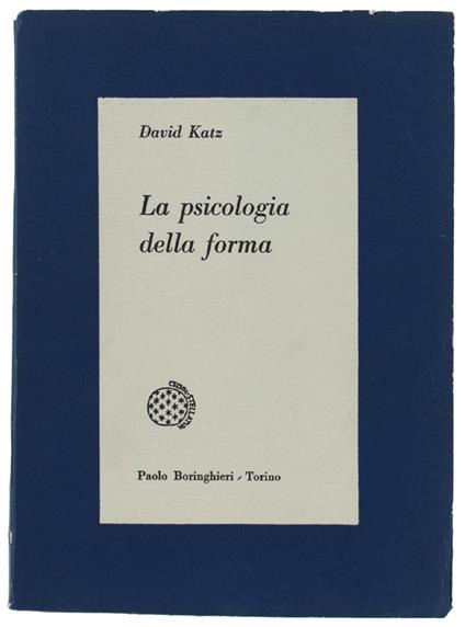 Psicologia Della Forma - David Katz - copertina