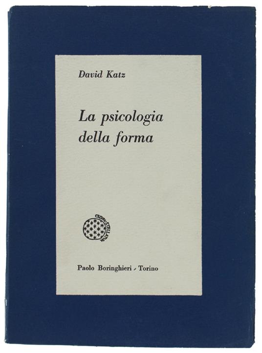 Psicologia Della Forma - David Katz - copertina