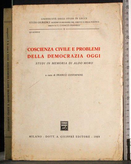 Coscienza civile e problemi della democrazia oggi - copertina