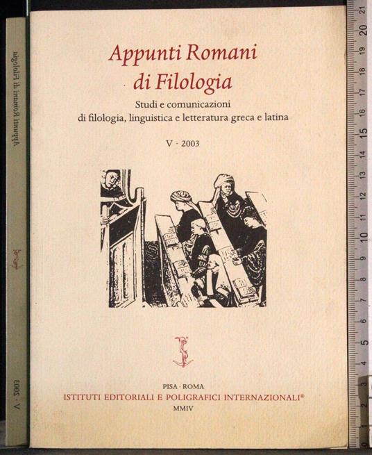 Appunti romani di filologia. V/2003 - copertina