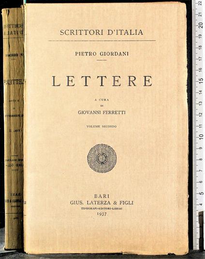 Lettere. Vol 2 - Pietro Giordani - copertina