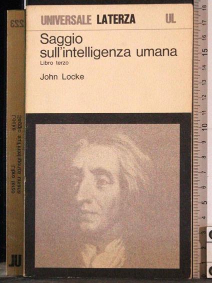 Saggio sull'intelligenza umana. Libro 3 - John Locke - copertina