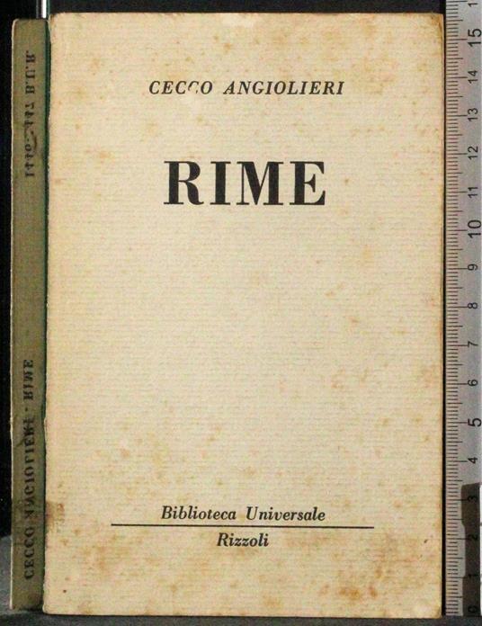 Rime - Cecco Angiolieri - copertina