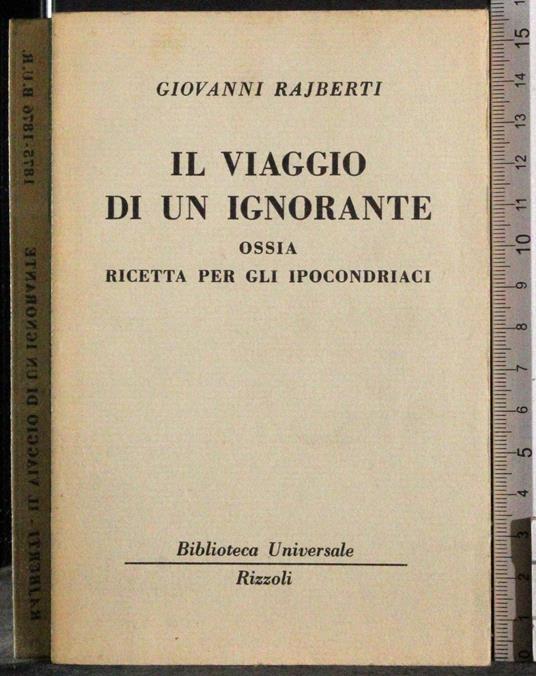 Il viaggio di un ignorante - Giovanni Rajberti - copertina