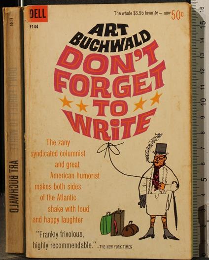 Don'T Forget To Write - Art Buchwald - copertina