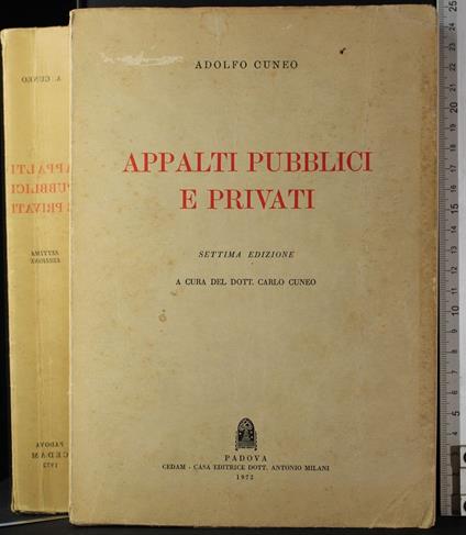 Appalti pubblici e privati - Adolfo Cuneo - copertina