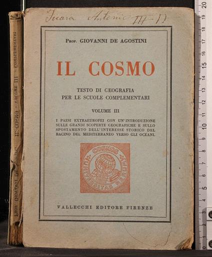 Il Cosmo. Vol 3 - Giovanni De Agostini - copertina