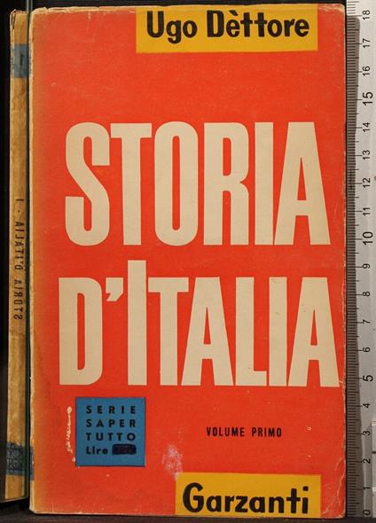 Storia d'Italia. Vol 1 - Ugo Dettore - copertina