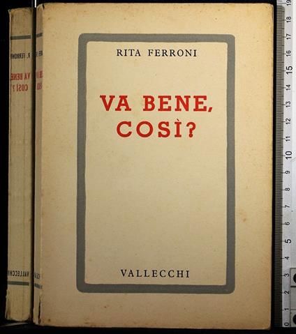 Va bene, così? - Rita Ferroni - copertina