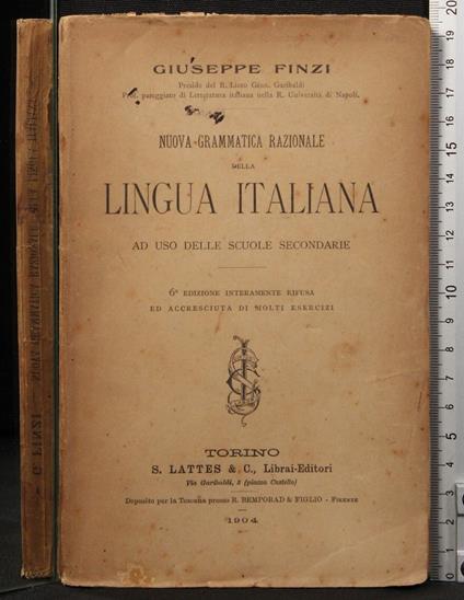 Nuova grammatica razionale della lingua Italiana - Giuseppe Finzi - copertina