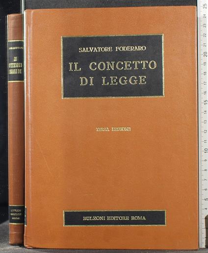 Il concetto di legge - Salvatore Foderaro - copertina