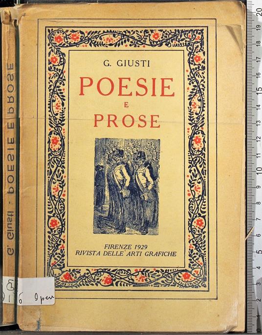 Poesie e prose - Giusti - copertina