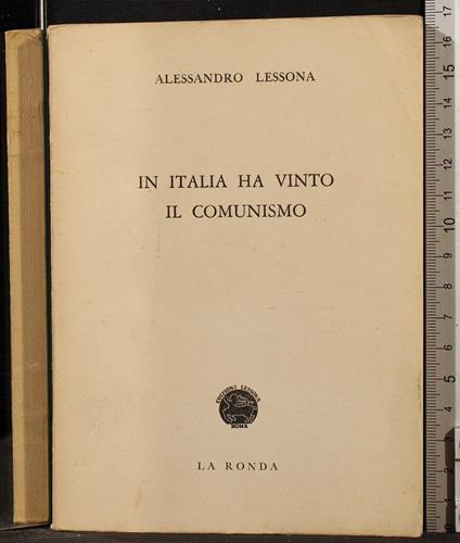 In Italia ha vinto il comunismo - Alessandro Lessona - copertina