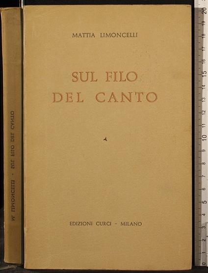 Sul filo del canto - Mattia Limoncelli - copertina