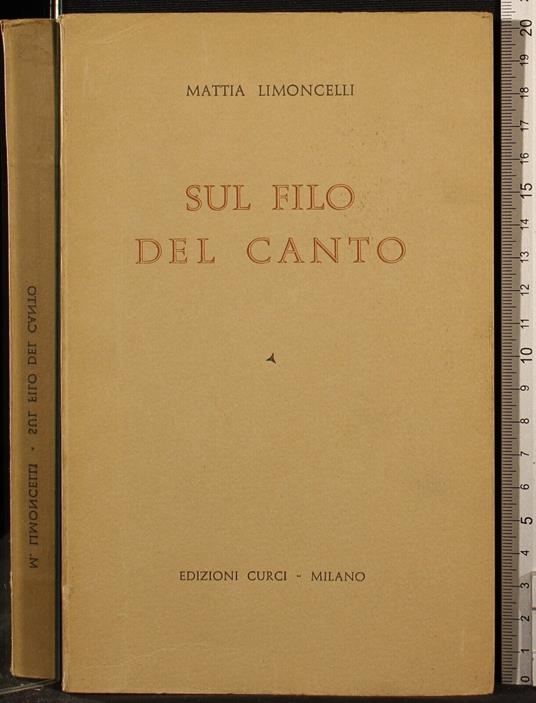 Sul filo del canto - Mattia Limoncelli - copertina