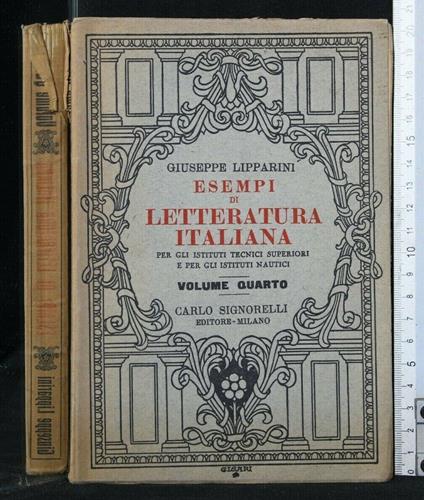 Esempi di Letteratura Italiana Vol. 4 - Lipparini - copertina