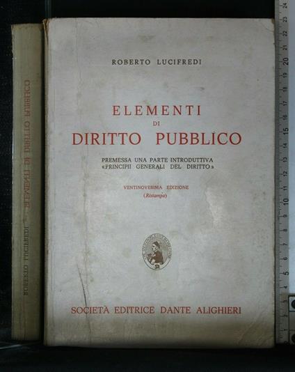 Elementi di Diritto Pubblico - Roberto Lucifredi - copertina