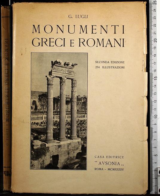 Monumenti greci e romani - Lugli - copertina