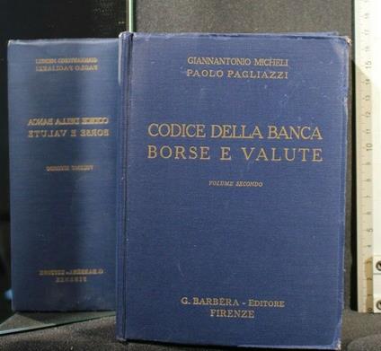 Codice Della Banca Borse e Valute -  Micheli - copertina
