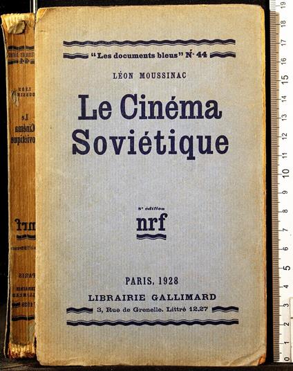 Le cinema sovietique - Leon Moussinac - copertina