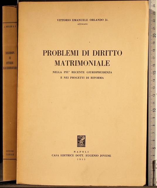 Problemi di diritto matrimoniale - Orlando - copertina