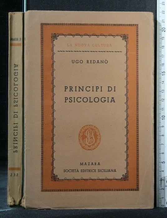 Principi di Psicologia - Ugo Redanò - copertina