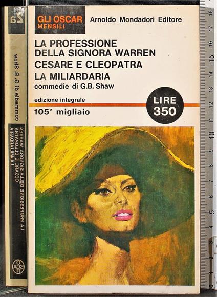 La professione della Warren Cesare e Cleopatra La miliardaria - Shaw - copertina