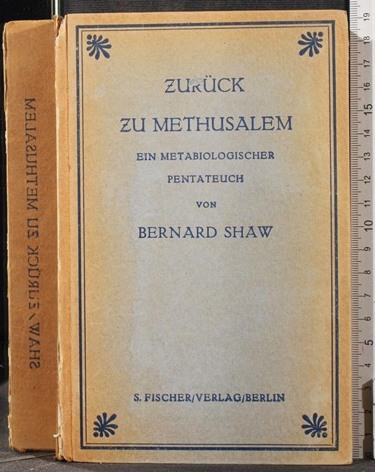 Zuruck zu methusalem - Bernard Shaw - copertina