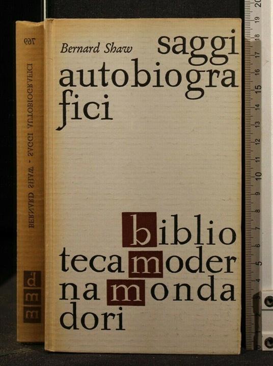Saggi Autobiografici - Bernard Shaw - copertina