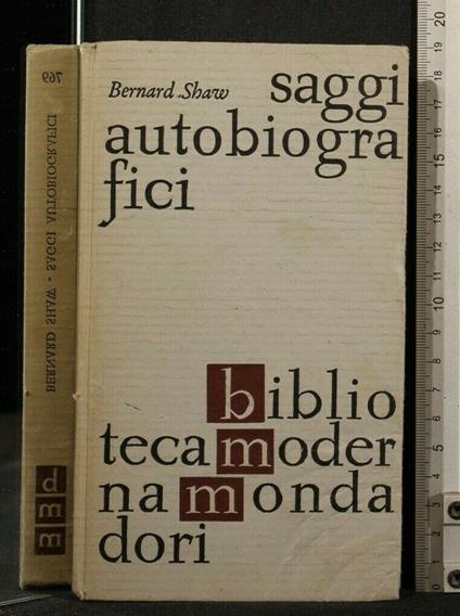 Saggi Autobiografici - Bernard Shaw - copertina