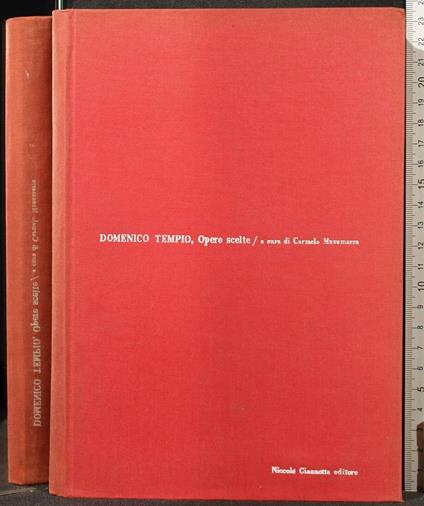 Opere Scelte - Domenico Tempio - copertina