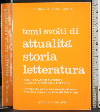 Temi svolti di attualità storia letteratura - Terracina - copertina