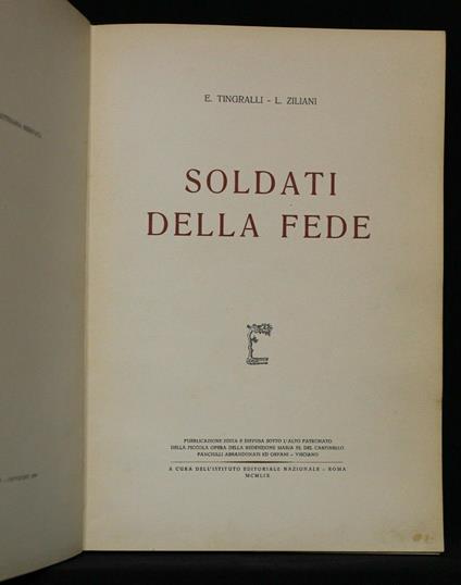 Soldati Della Fede - E. Tingralli - copertina