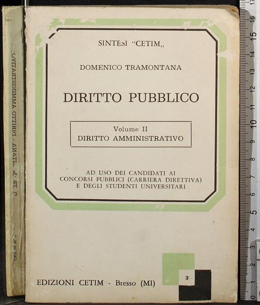 Diritto pubblico. Vol II - Domenico Tramontana - copertina