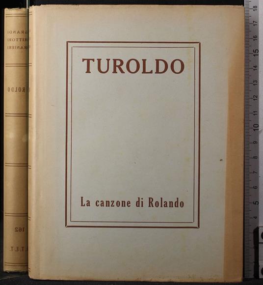 I grandi scrittori stranieri. La canzone di Rolando - Turoldo - copertina