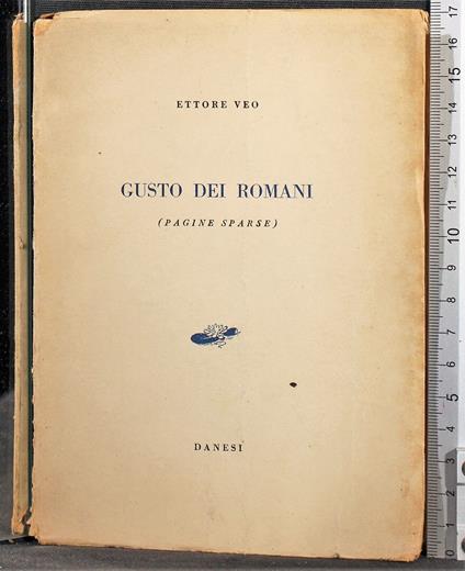 Gusto dei Romani - Ettore Veo - copertina