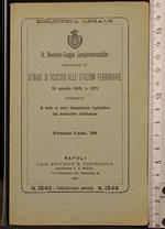 R Decreto-legge luogotenenziale riguardante le strade di.