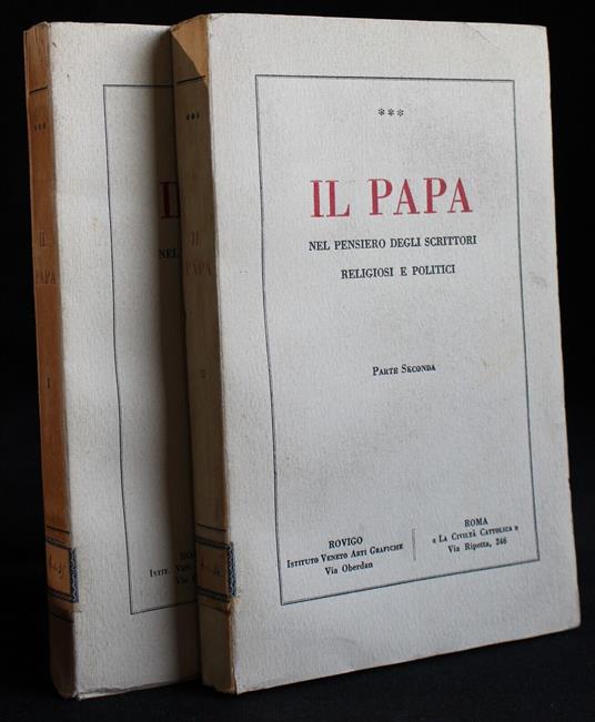 Il papa. Parte prima e seconda - copertina