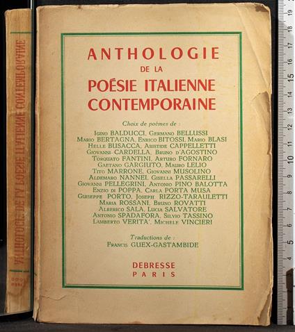 Anthologie de la poesie italienne contemporaine - copertina