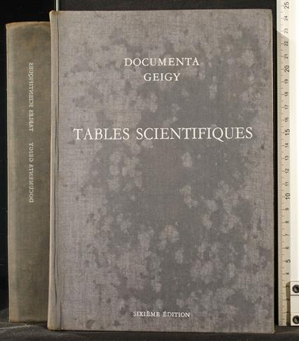 Documenta Geigy. Tables Scientifiques - copertina