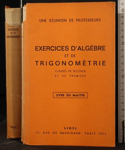 Exercices d'algèbre et de trigonométrie - copertina