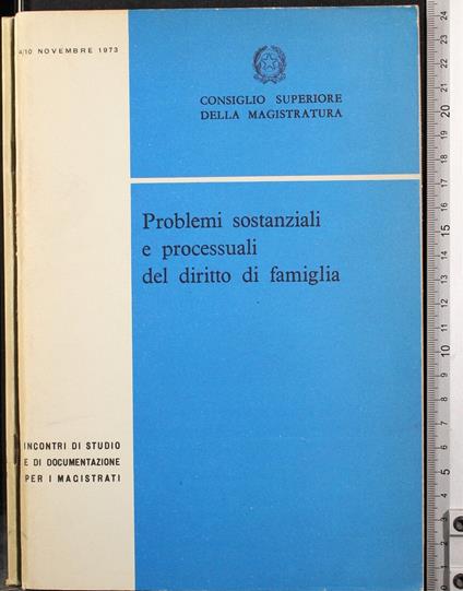 Problemi sostanziali e processuali del diritto di famiglia - copertina
