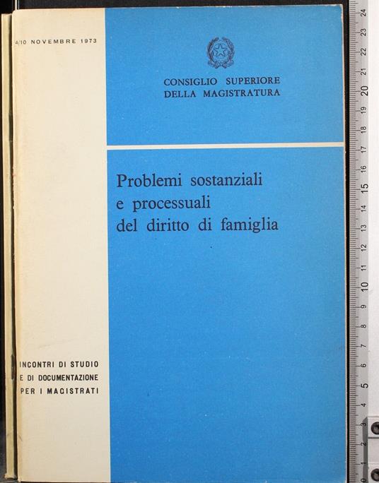 Problemi sostanziali e processuali del diritto di famiglia - copertina