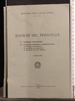 Elenchi del personale