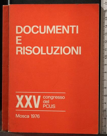 Documenti e Risoluzioni 25° Congresso Del - copertina