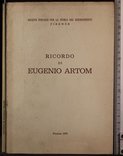 Ricordo di Eugenio Artom - copertina