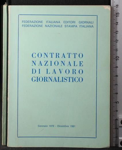Contratto nazionale di lavoro giornalistico 1979/1981 - copertina