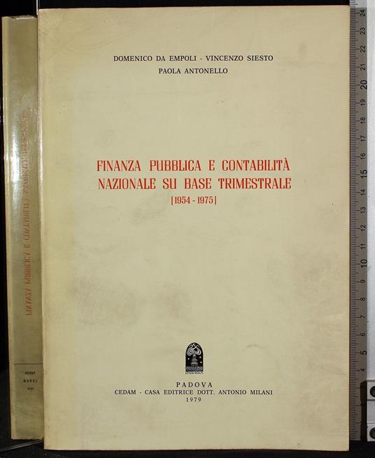 Finanza pubblica e contabilità nazionale trimestrale 1954 1975 - copertina
